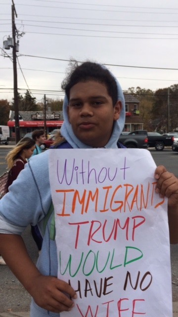 Students March in Silver Spring to Protest Election