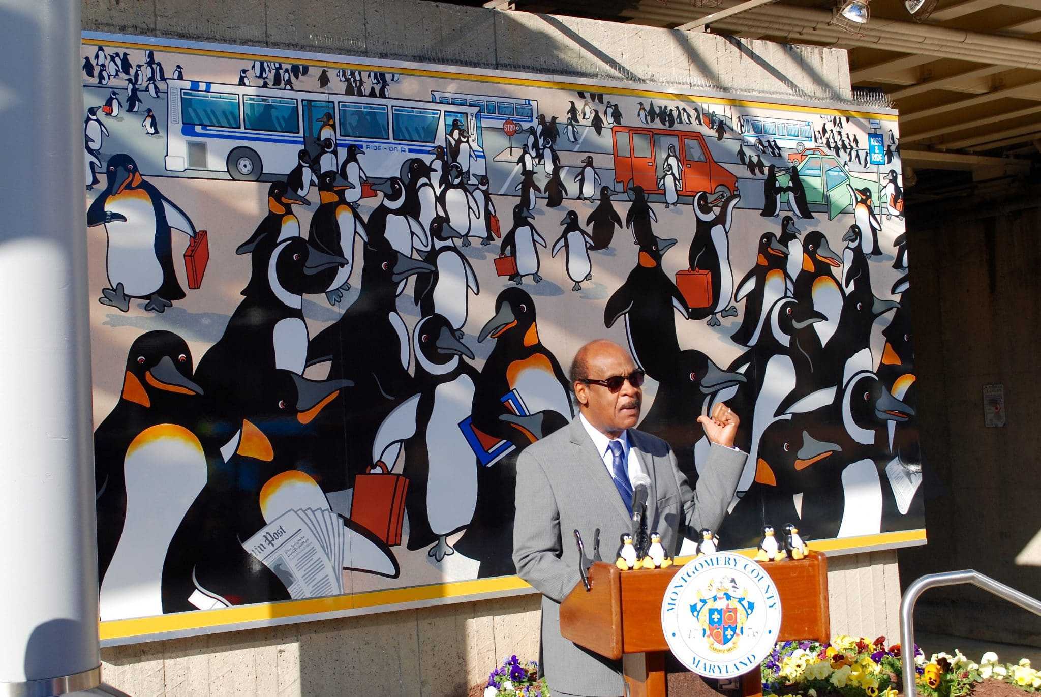 Penguin Mural Returns to Silver Spring Metro Station