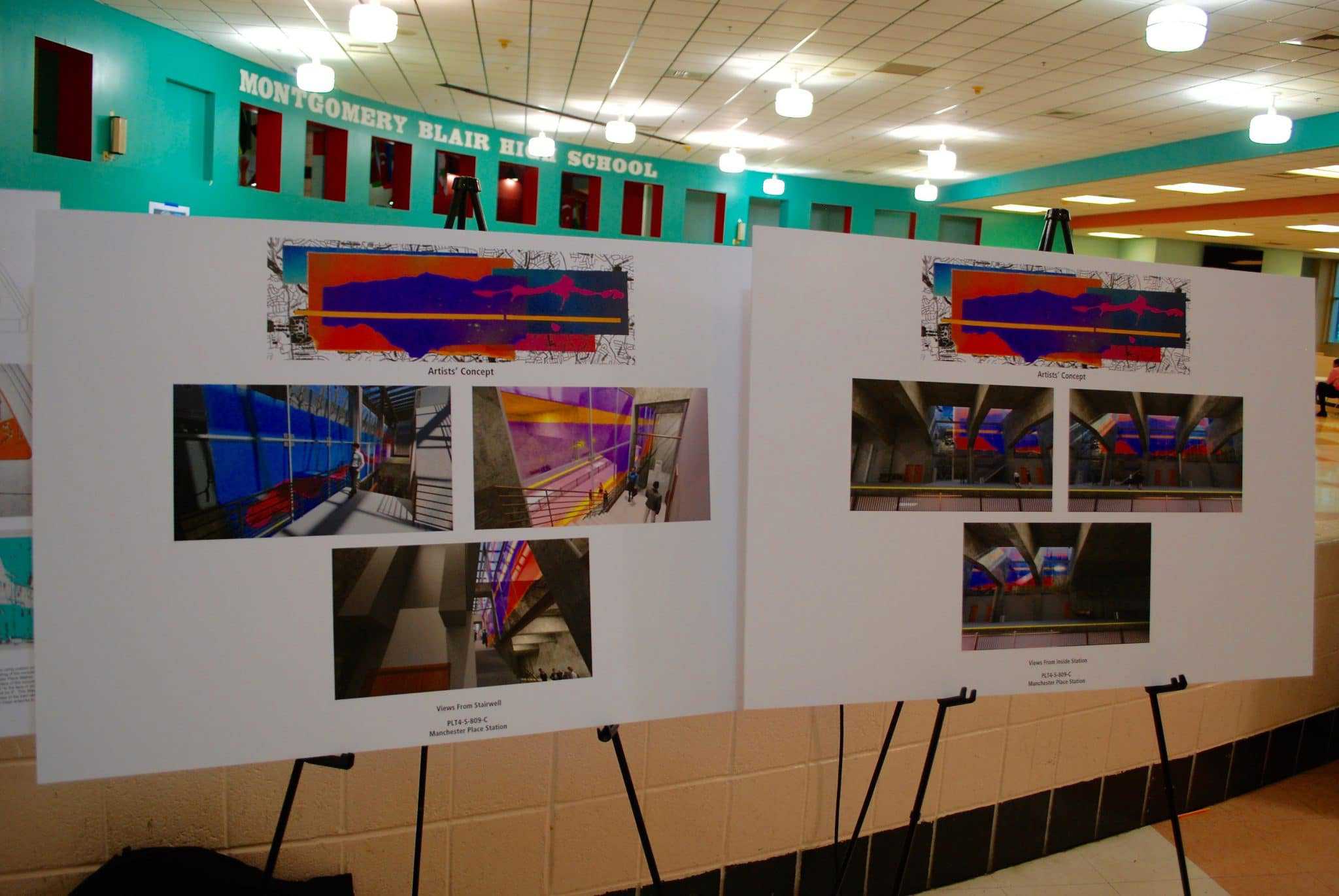 Public art proposals for Purple Line stations shown last night
