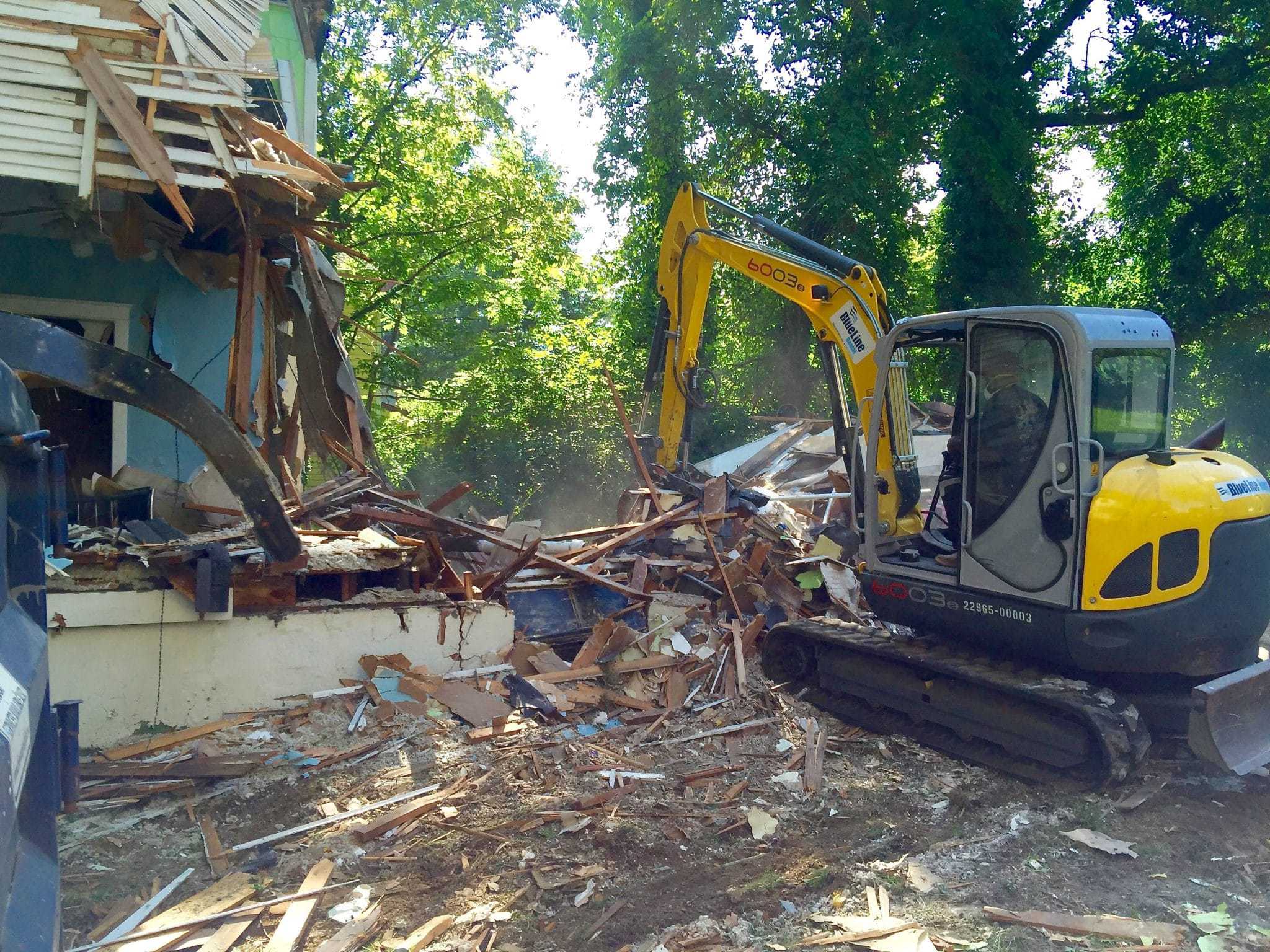 Demolition work begins on Silver Spring Avenue