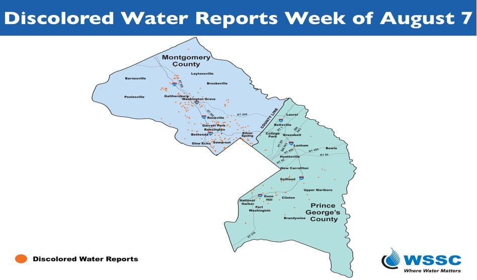 WSSC explains cause of water discoloration