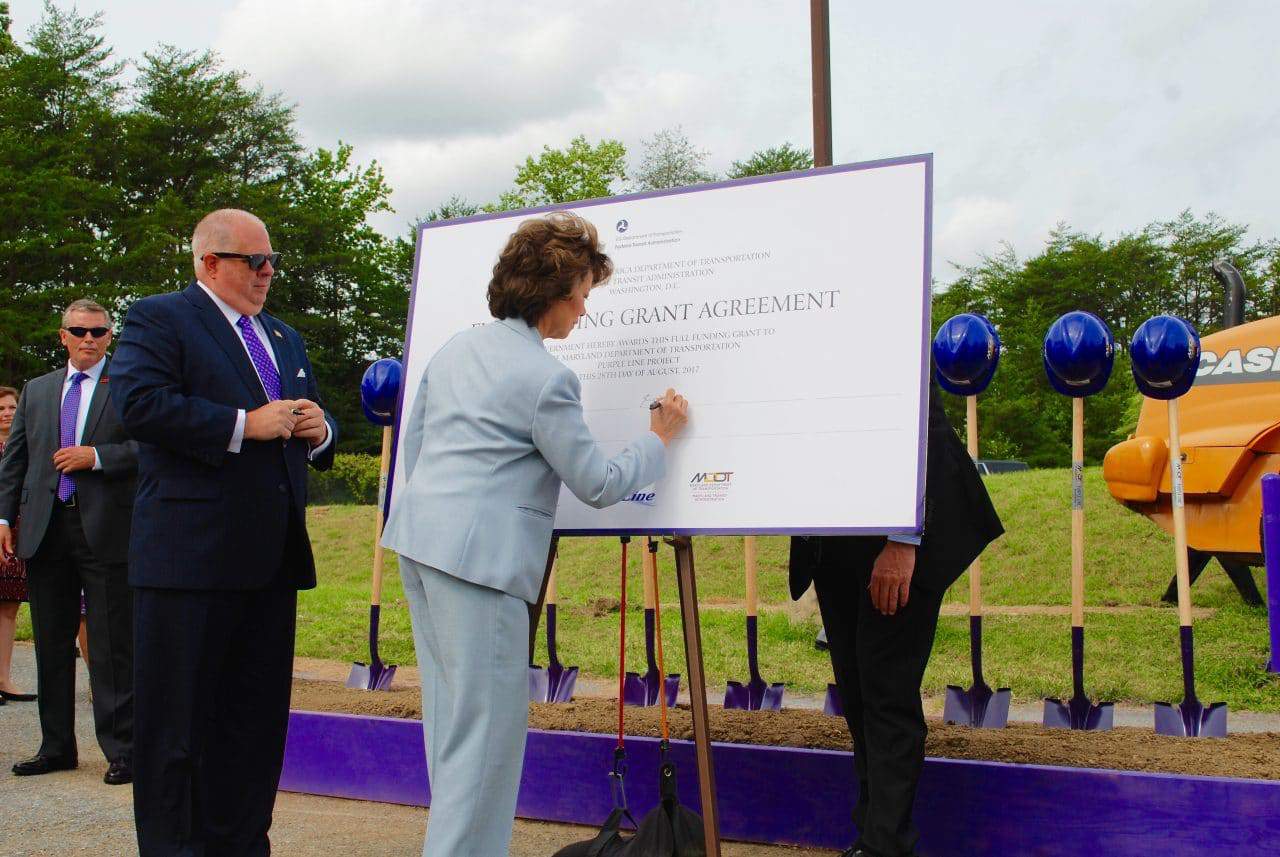Purple Line groundbreaking, signing ceremony held