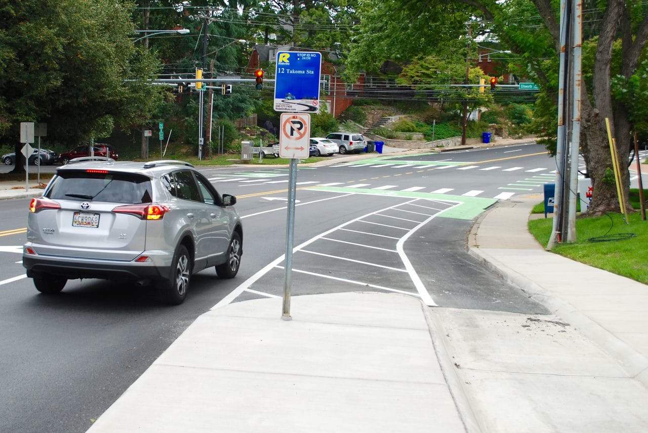 Bike Lane Project on Spring and Cedar Close to Completion