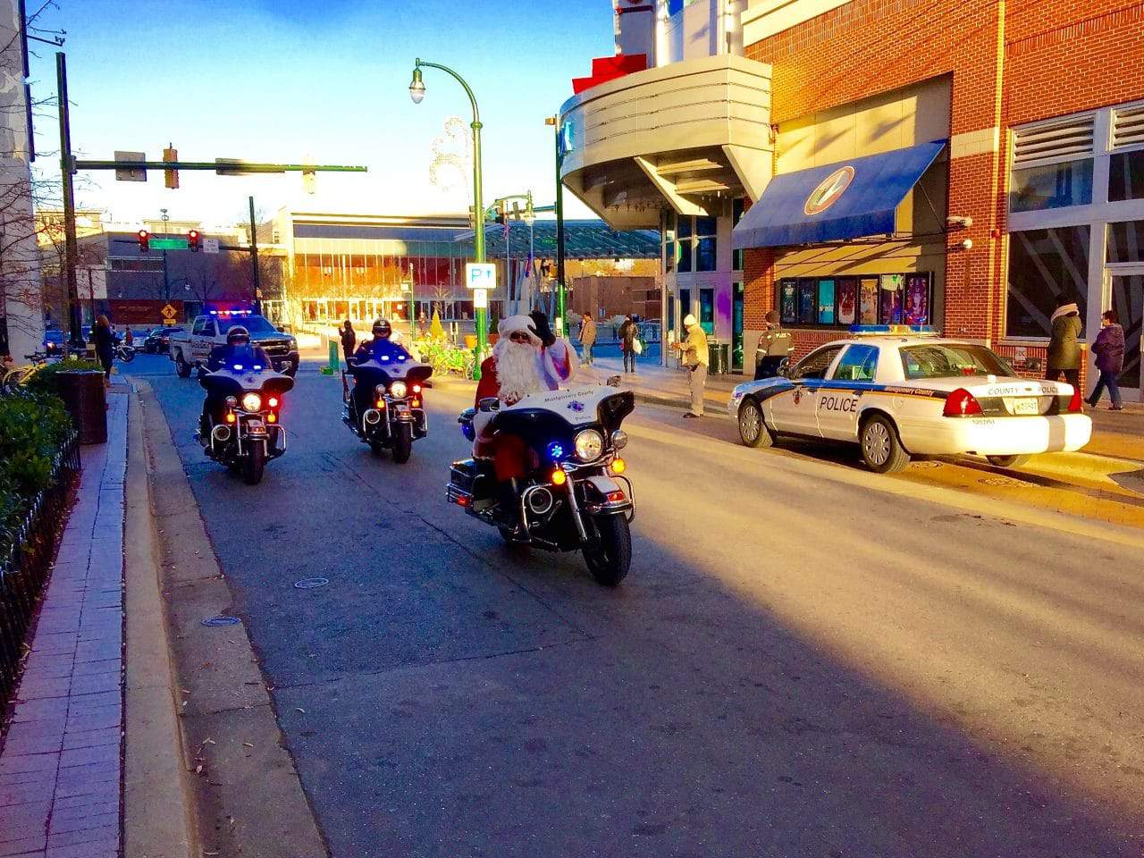 Santa stops in Silver Spring during benefit ride