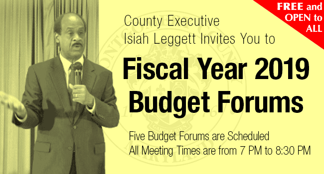 County executive to hold budget forum Tuesday night
