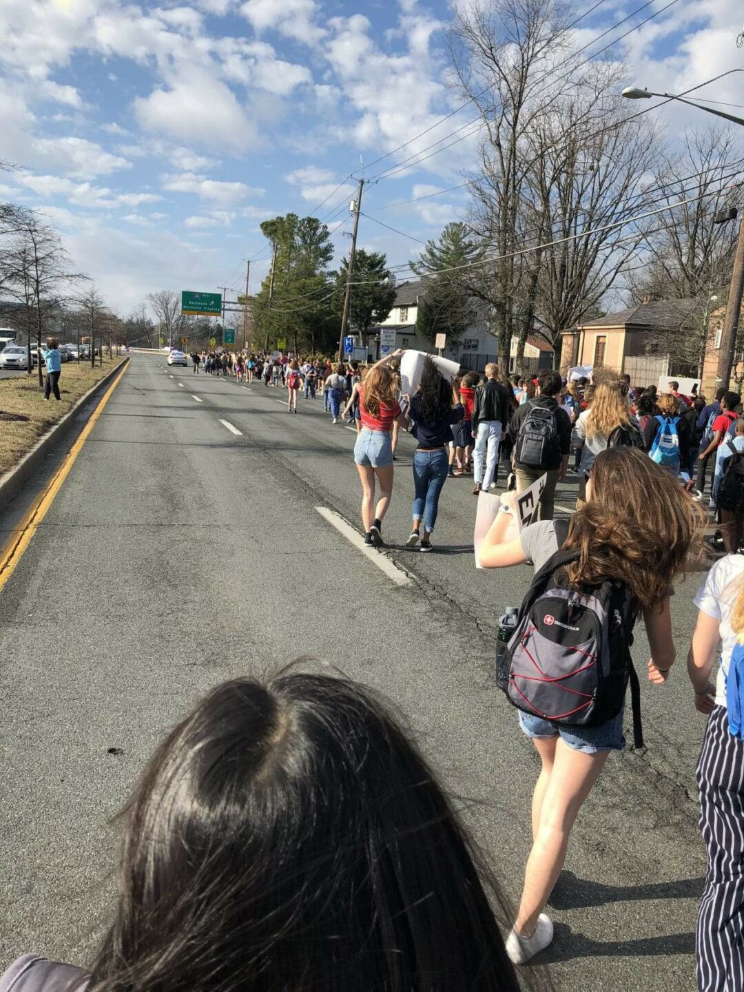 Local students stage walkout, march to Washington for gun control