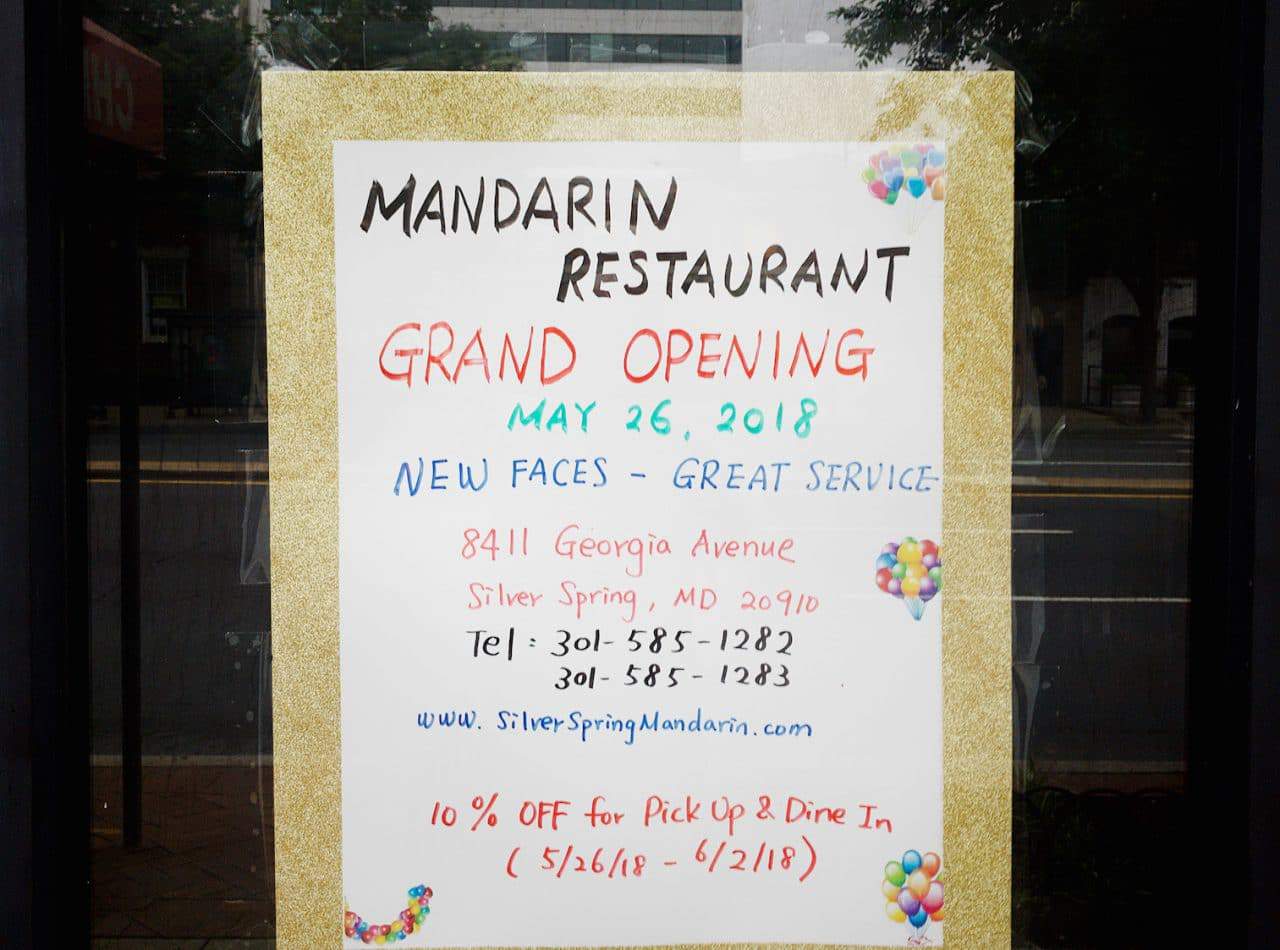 Mandarin Restaurant Reopened Over the Weekend