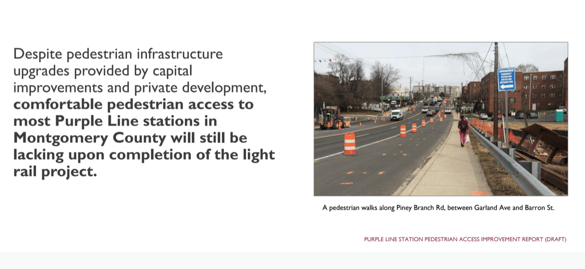 Planning Report Recommends Ways to Increase Comfort Levels Walking to Purple Line Stations