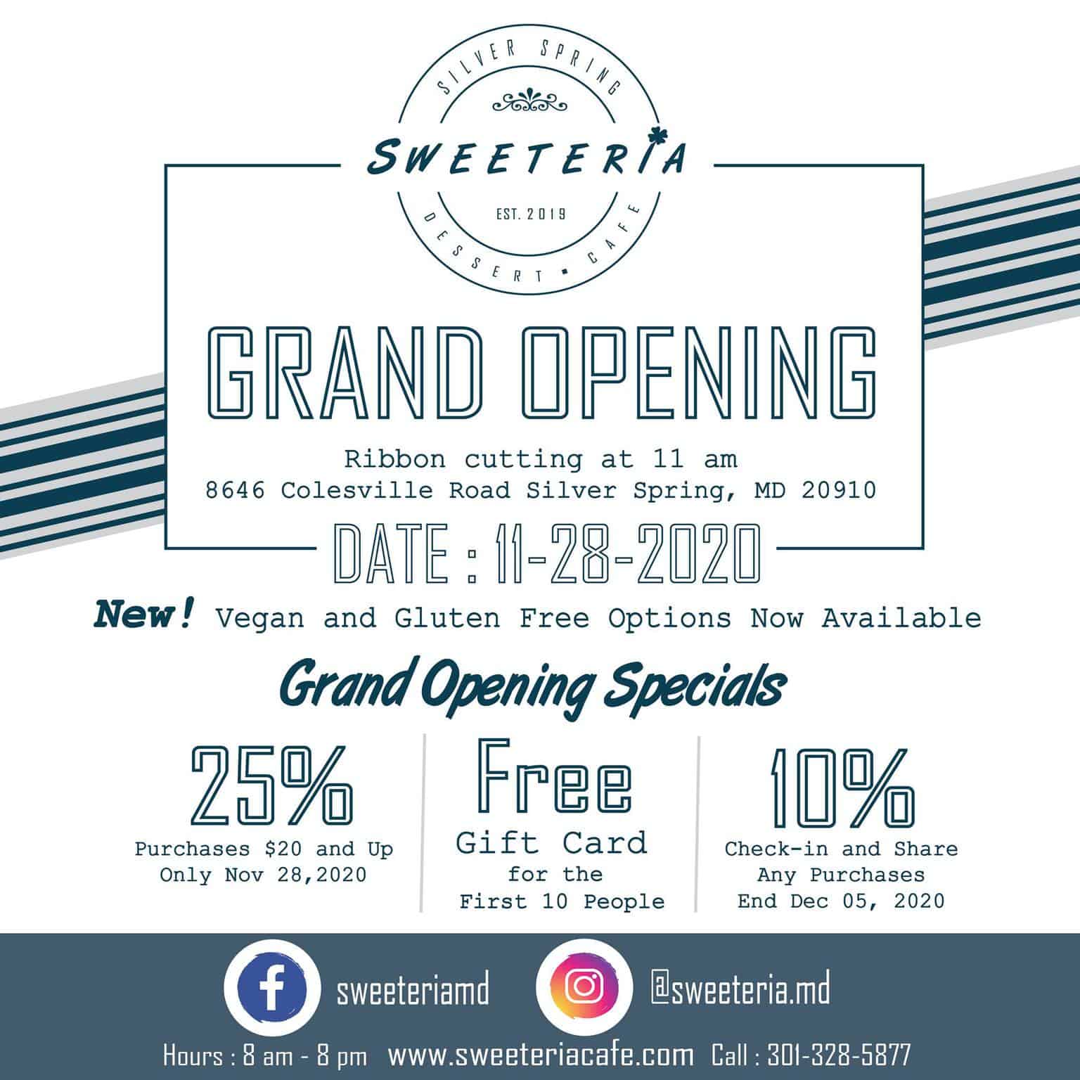 Sweeteria to Host Grand Opening Saturday; 25% Off Purchases
