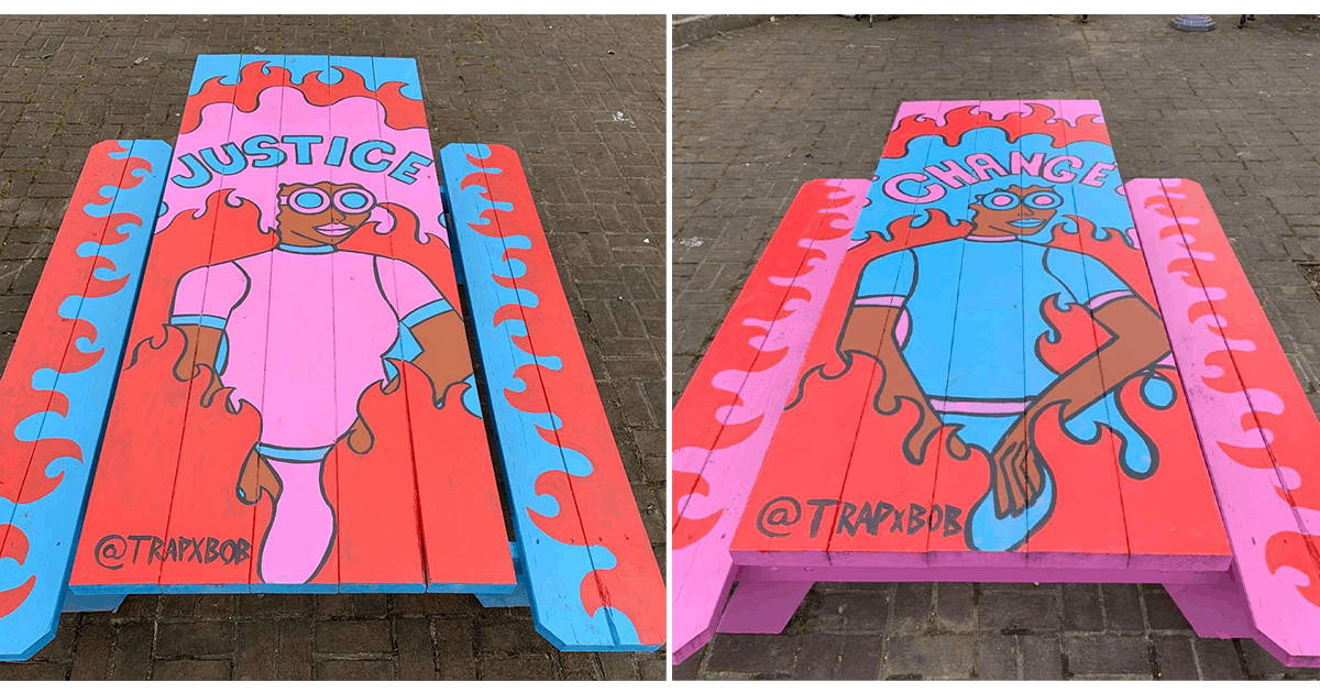 Artist Restores Vandalized Public Art Project