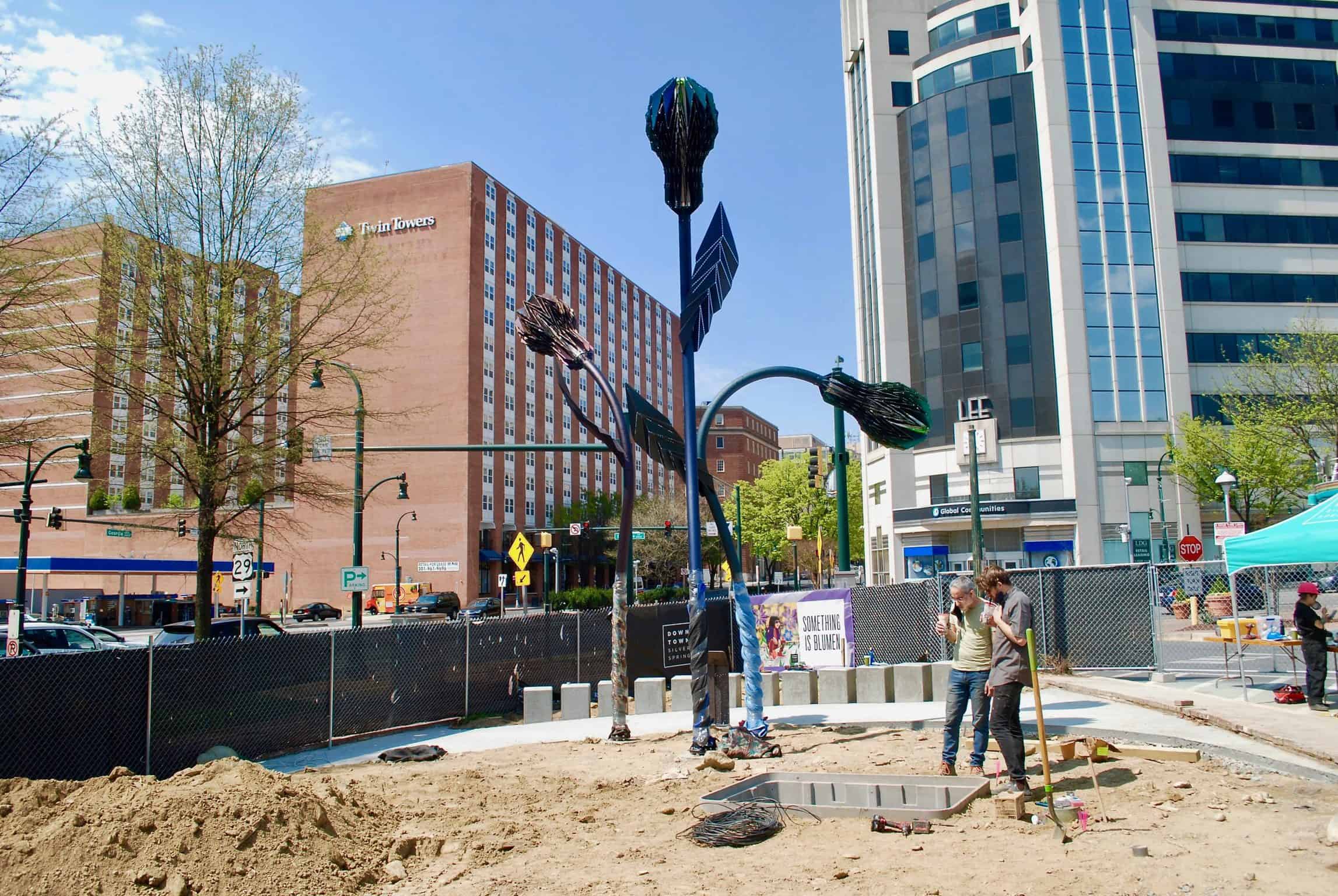 Art Collective Working on Installation of Silver Spring’s Newest Art