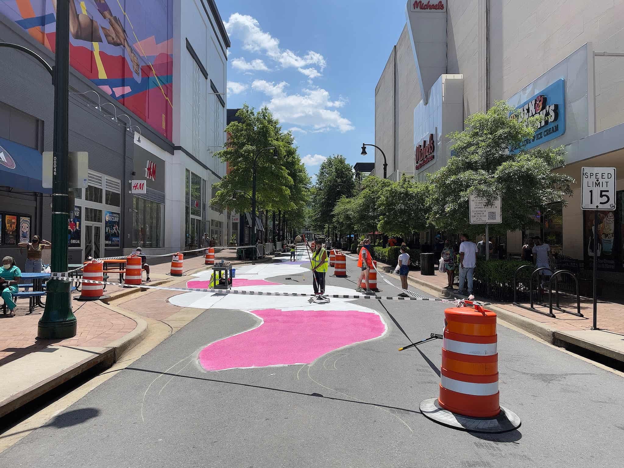 Work Begins on Ellsworth Drive Large-Scale Mural