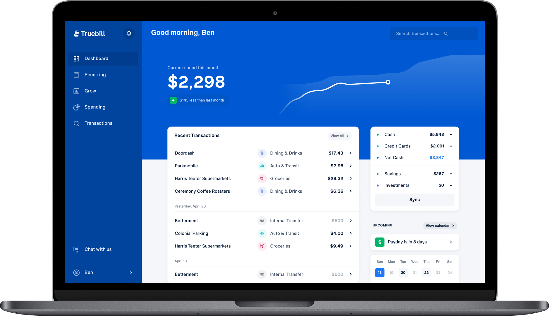 Silver Spring’s Truebill Raises Additional $45 Million in New Funding Round