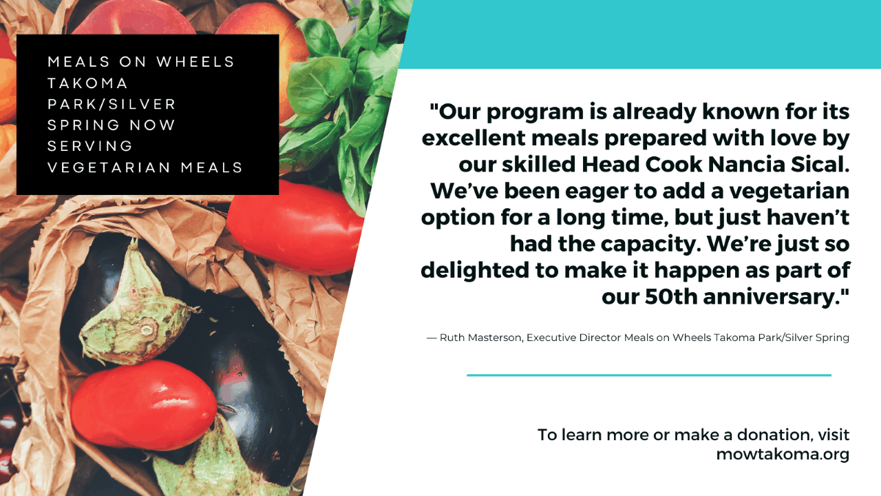Meals On Wheels Marks 50th Anniversary, Adds Vegetarian Options