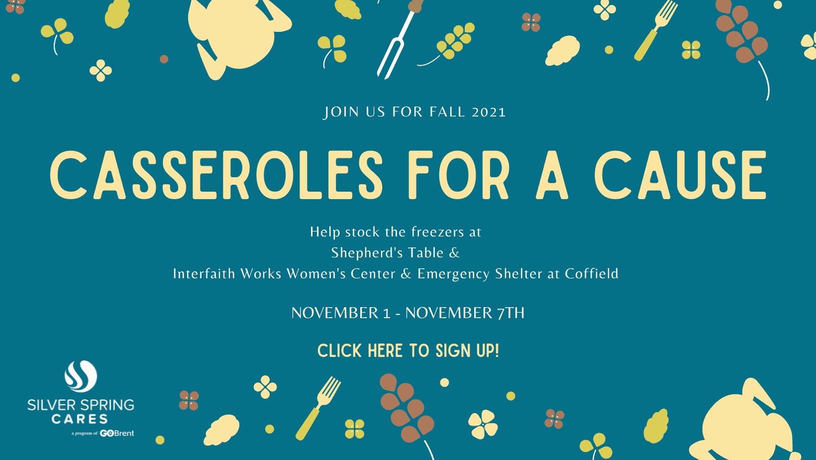 Casseroles for a Cause Returns for Fall Season
