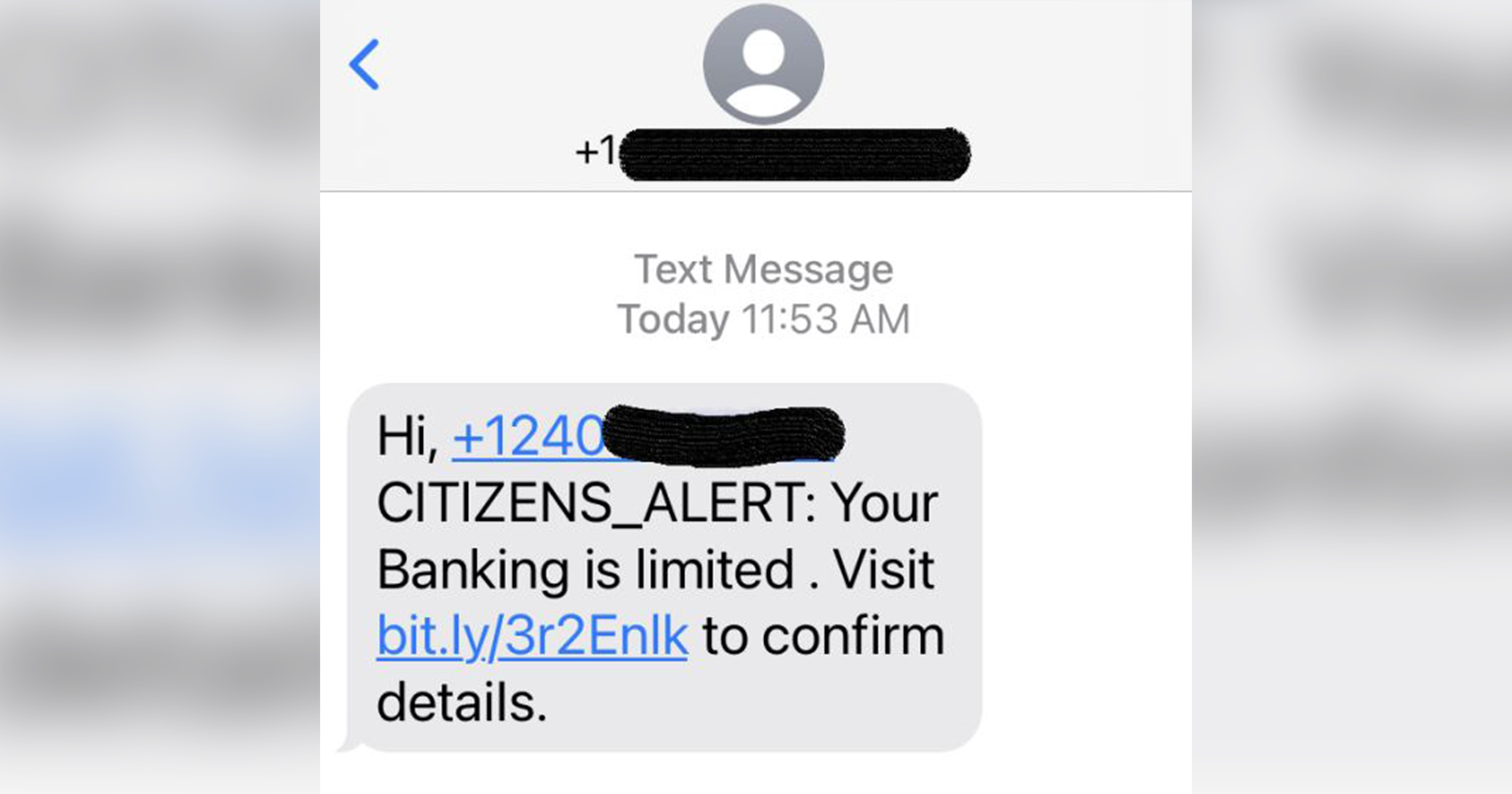 Police Warn of Bank Texting Scam