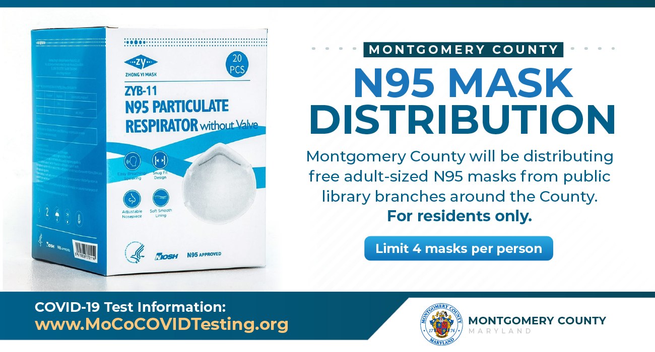 County to Begin Distributing N95 Masks at Libraries on Friday