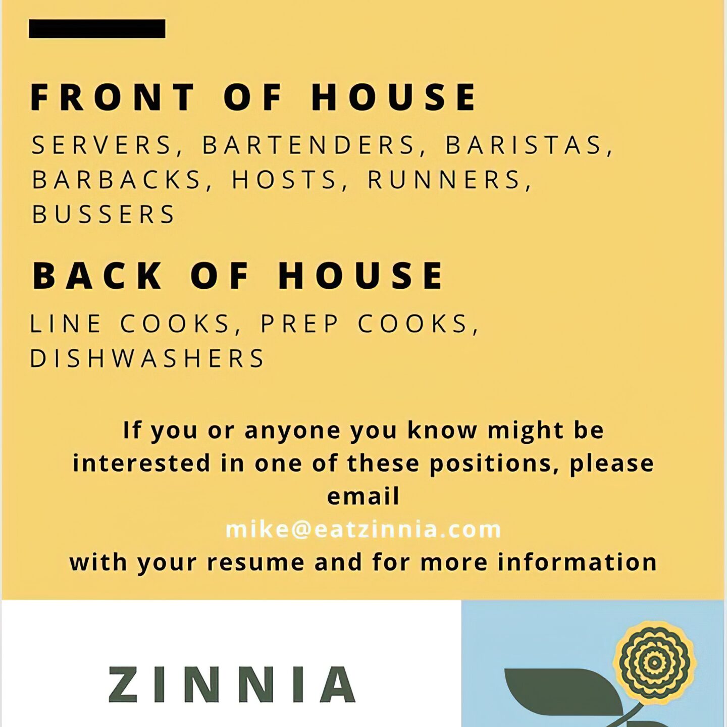 Zinnia Now Hiring for Several Positions