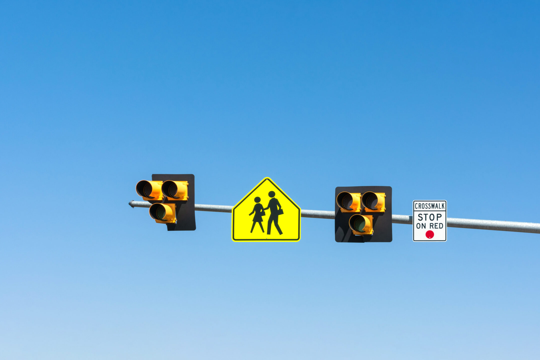 HAWK Beacons Activated on Fenton Street