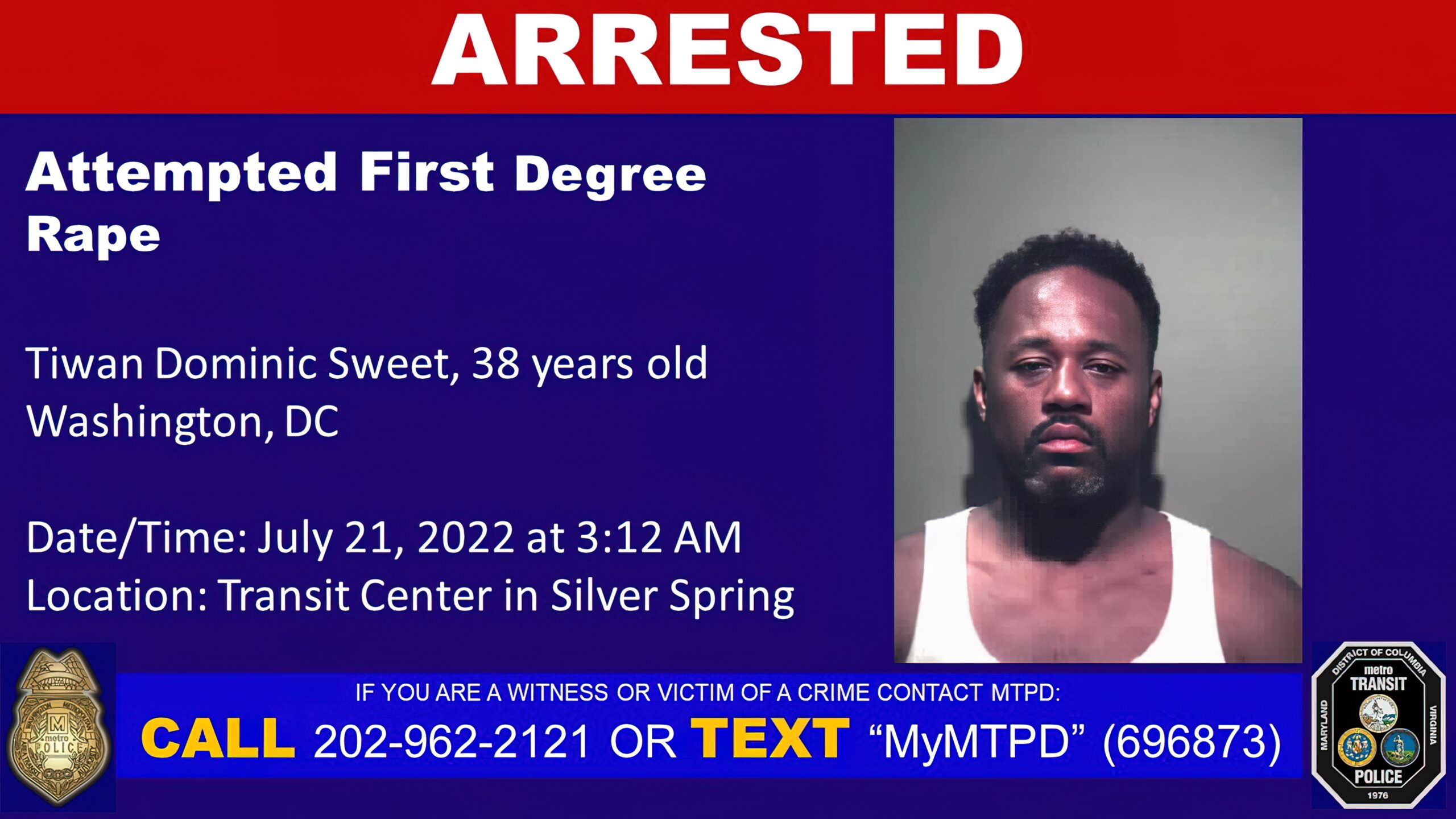 Police Arrest Suspect for Attempted Rape at Transit Center
