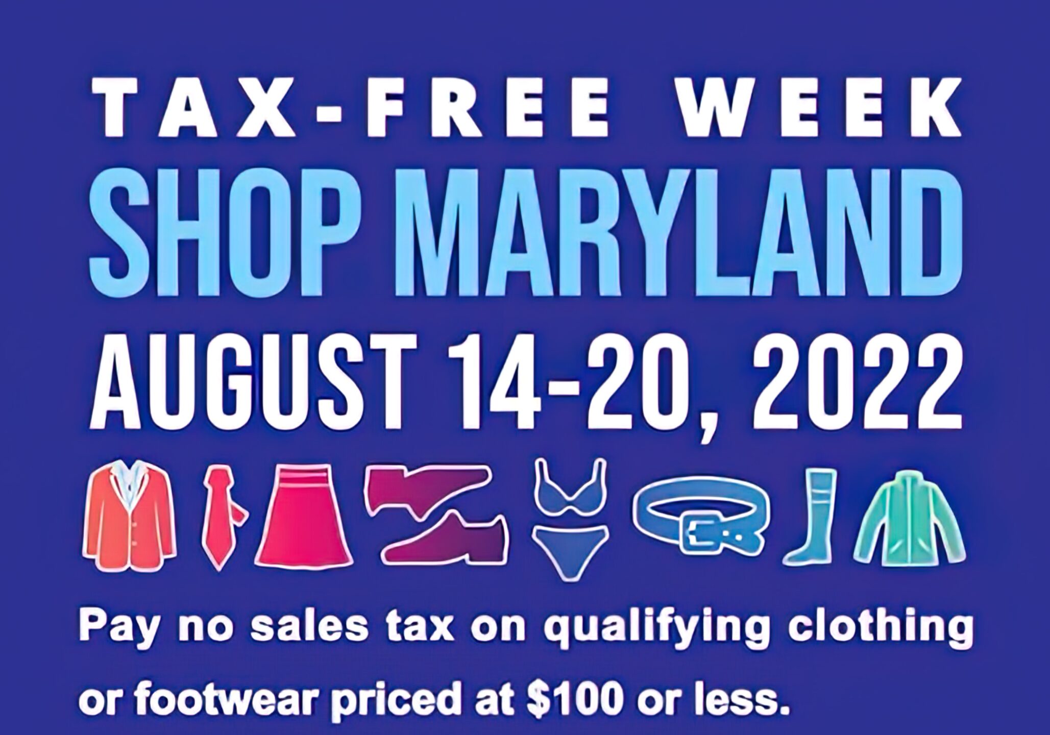 Maryland’s Tax-Free Shopping Week Begins Today