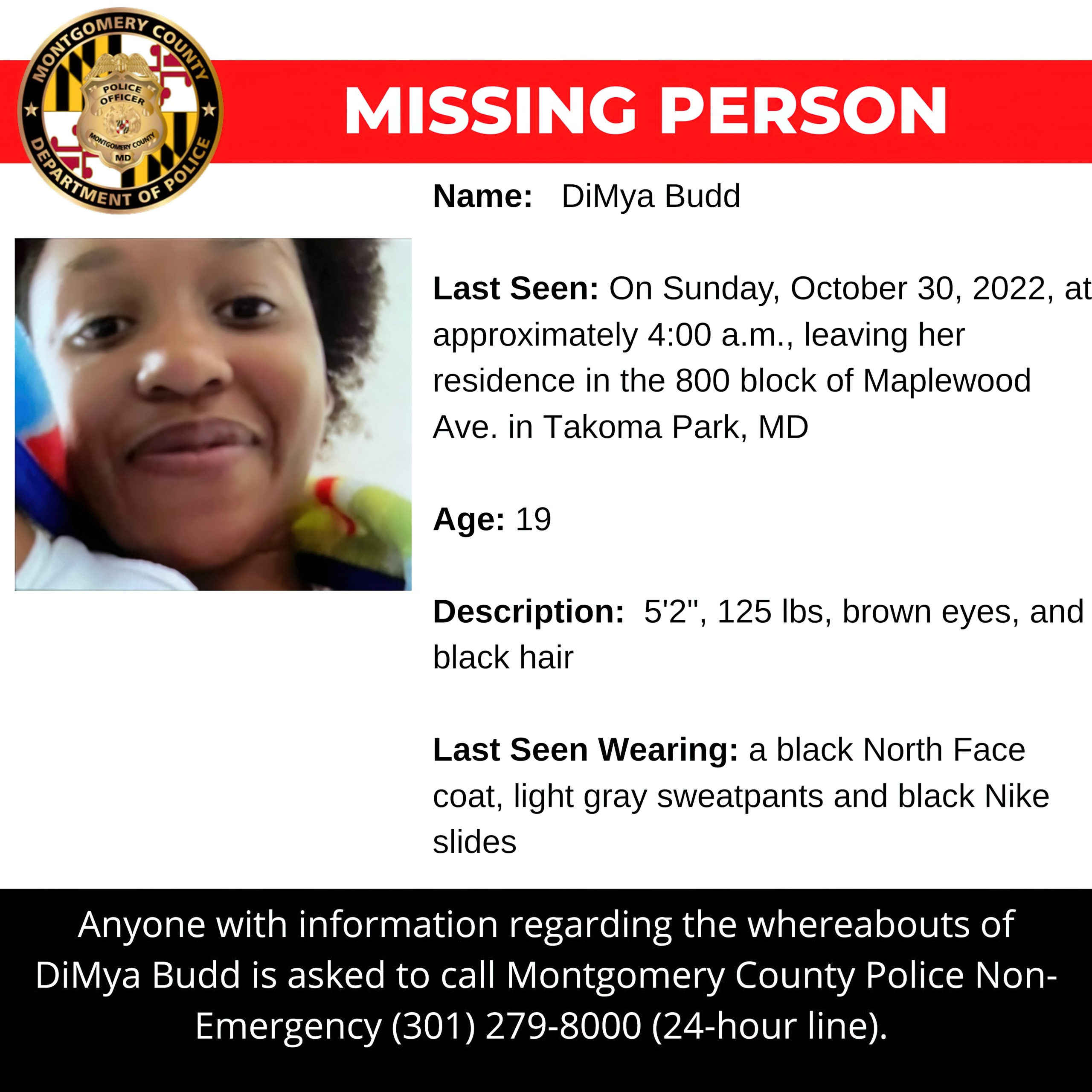 UPDATED: Police: 19-Year-Old Woman Missing Since Sunday