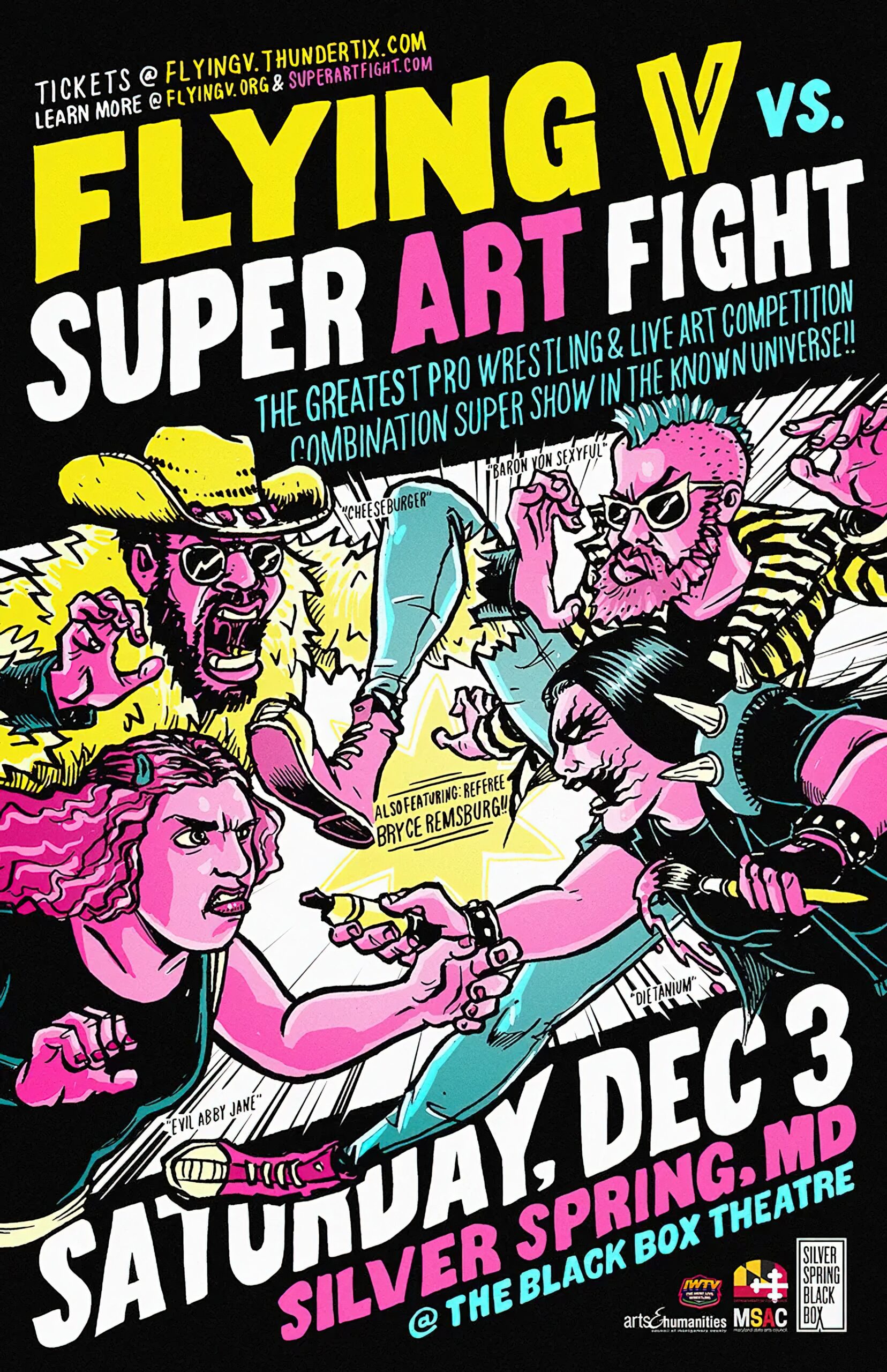 Flying V to Present “Flying V vs. Super Art Fight” at Silver Spring Black Box Theatre