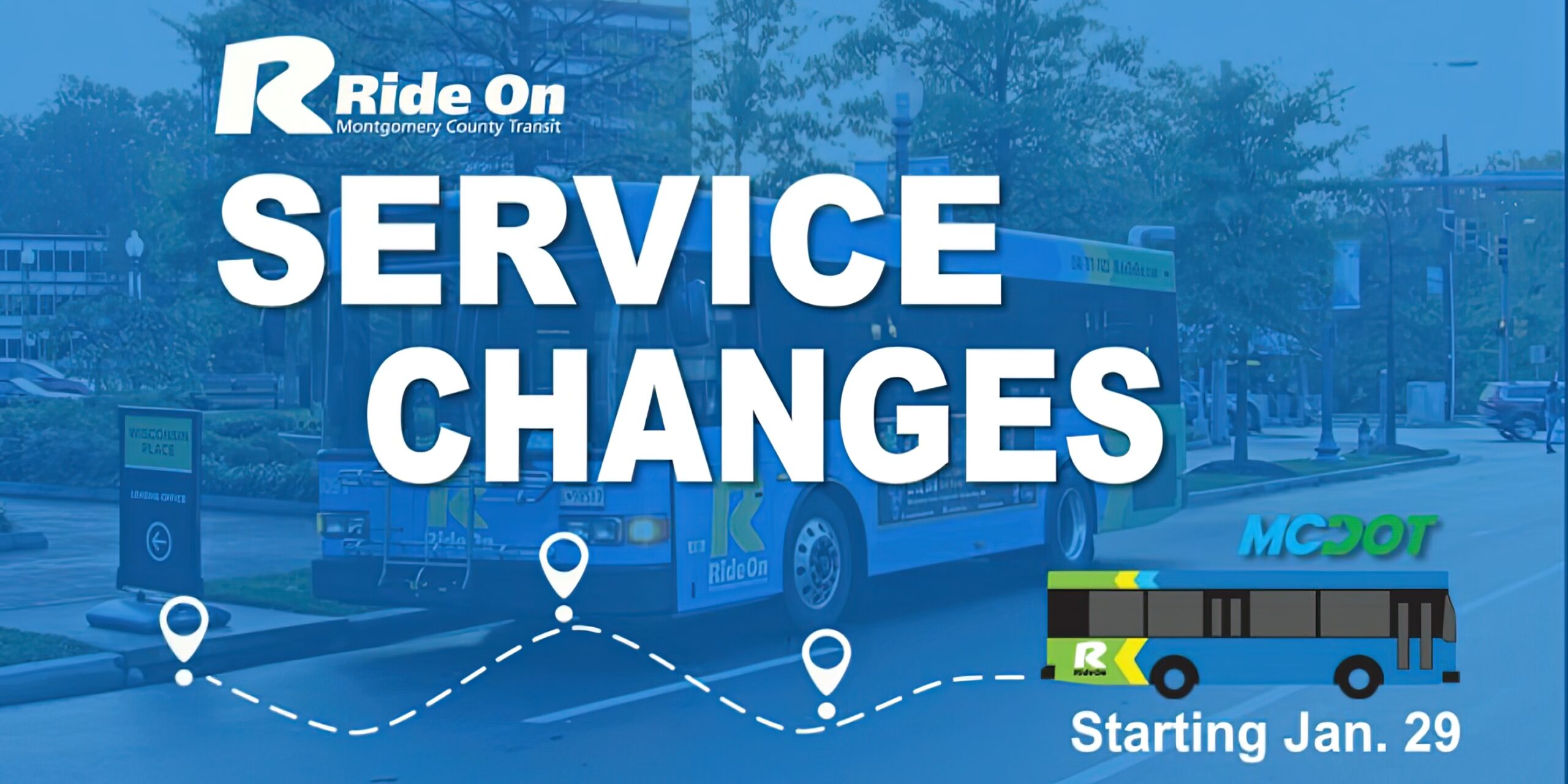 Ride On Bus Routes to Increase Service Beginning Jan. 29