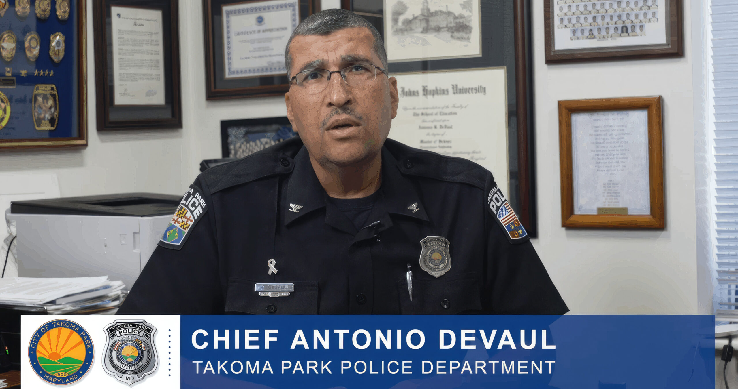 Police Chief DeVaul: “We Are Very Concerned About the Increase in Violent Crime in Takoma Park.”