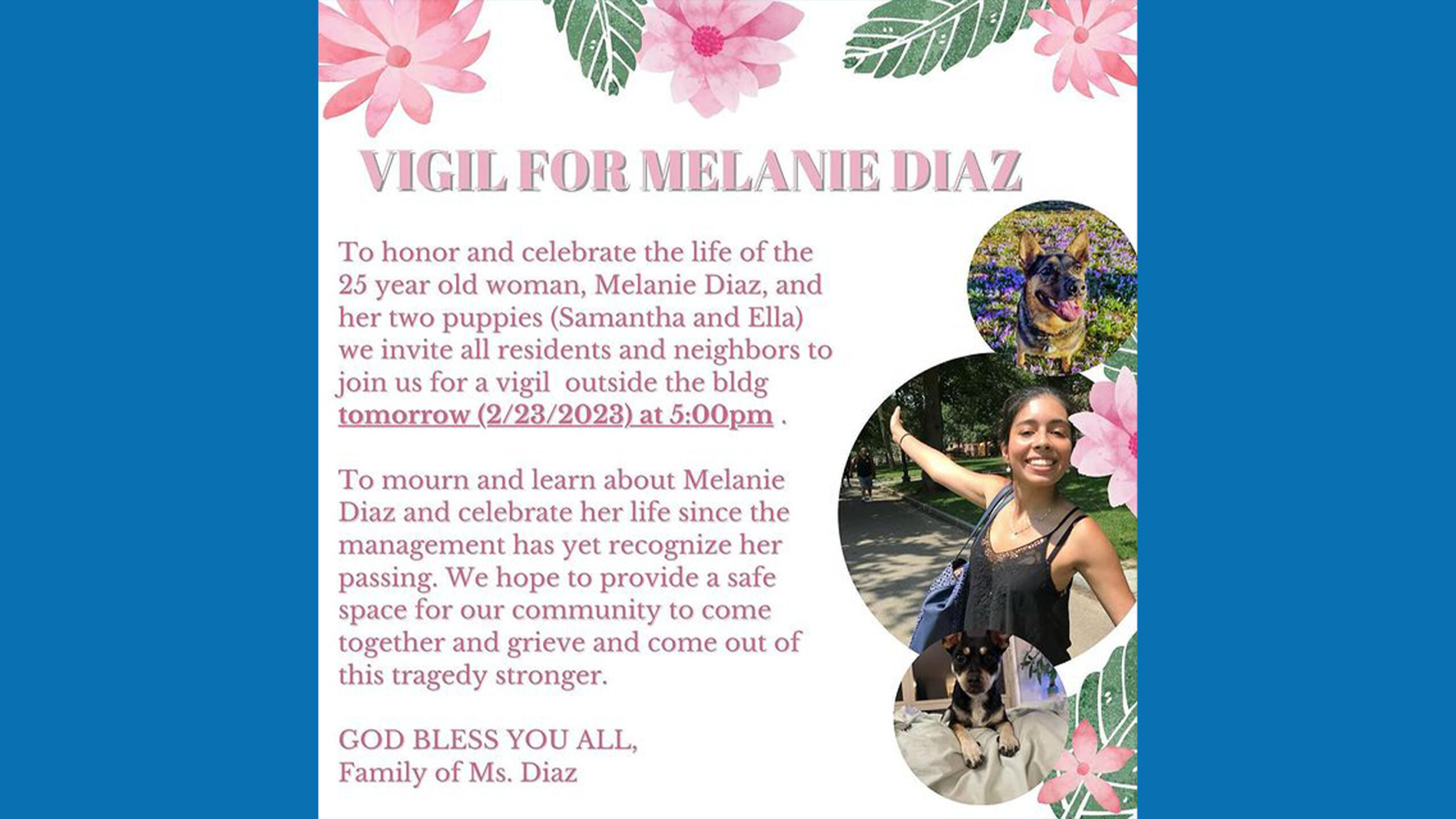 Family to Hold Vigil for Melanie Diaz, 25-Year-Old Killed in Fire at the Arrive Silver Spring Apartment Complex
