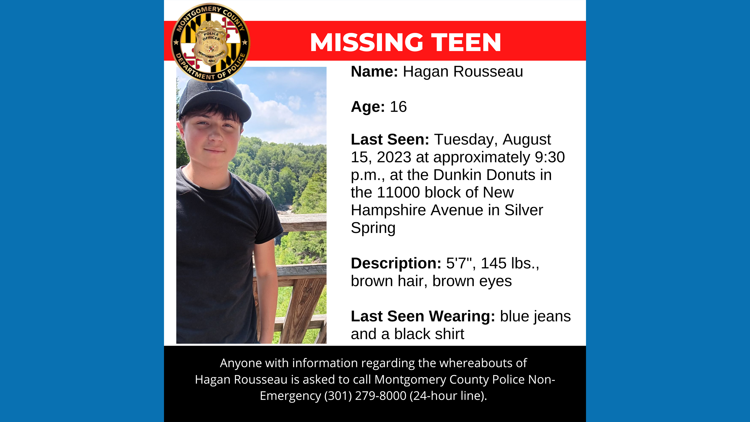 UPDATED: Missing Teen Last Seen at Dunkin’ Donuts in White Oak