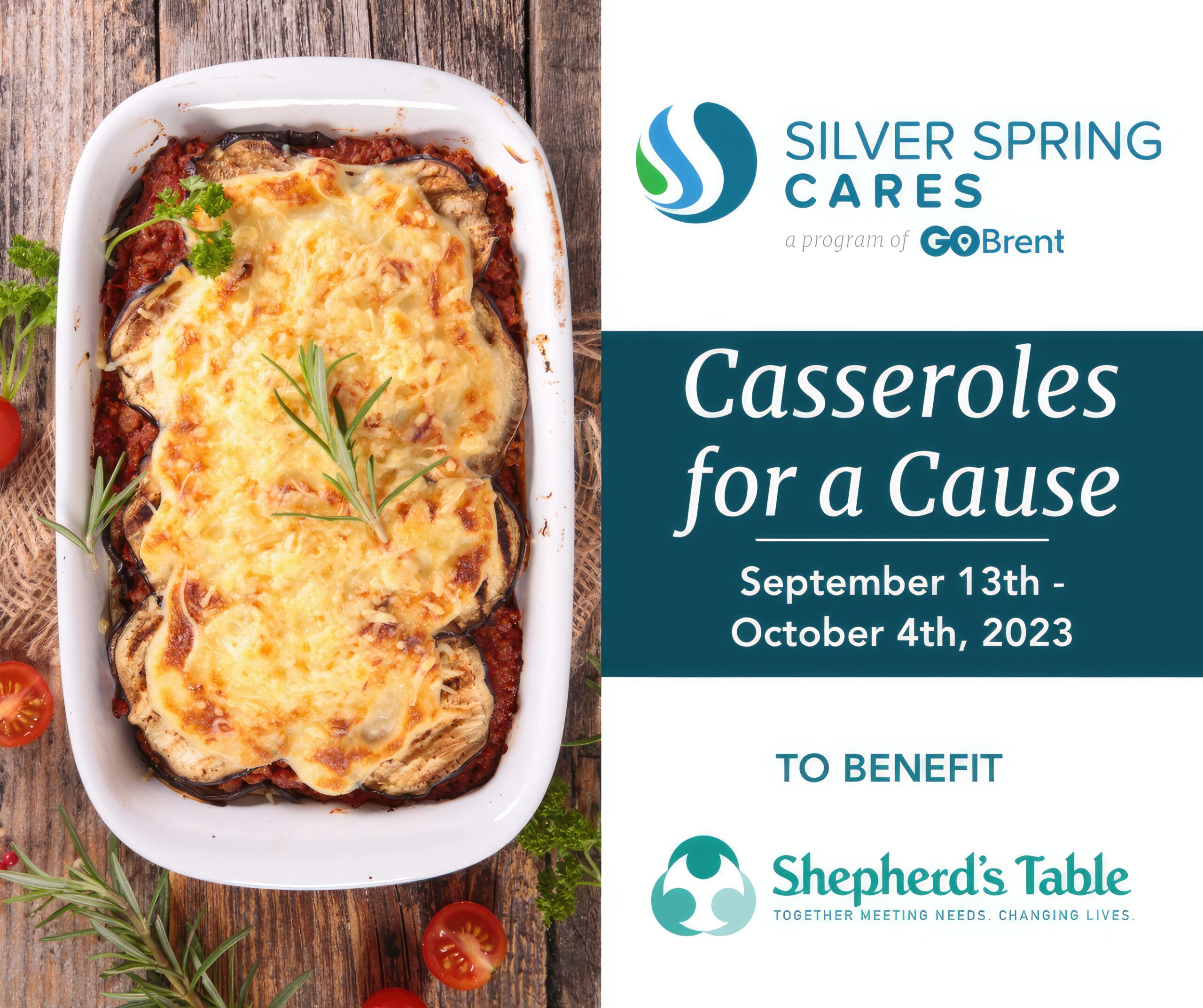 Casseroles for a Cause Returns to Benefit Shepherd’s Table