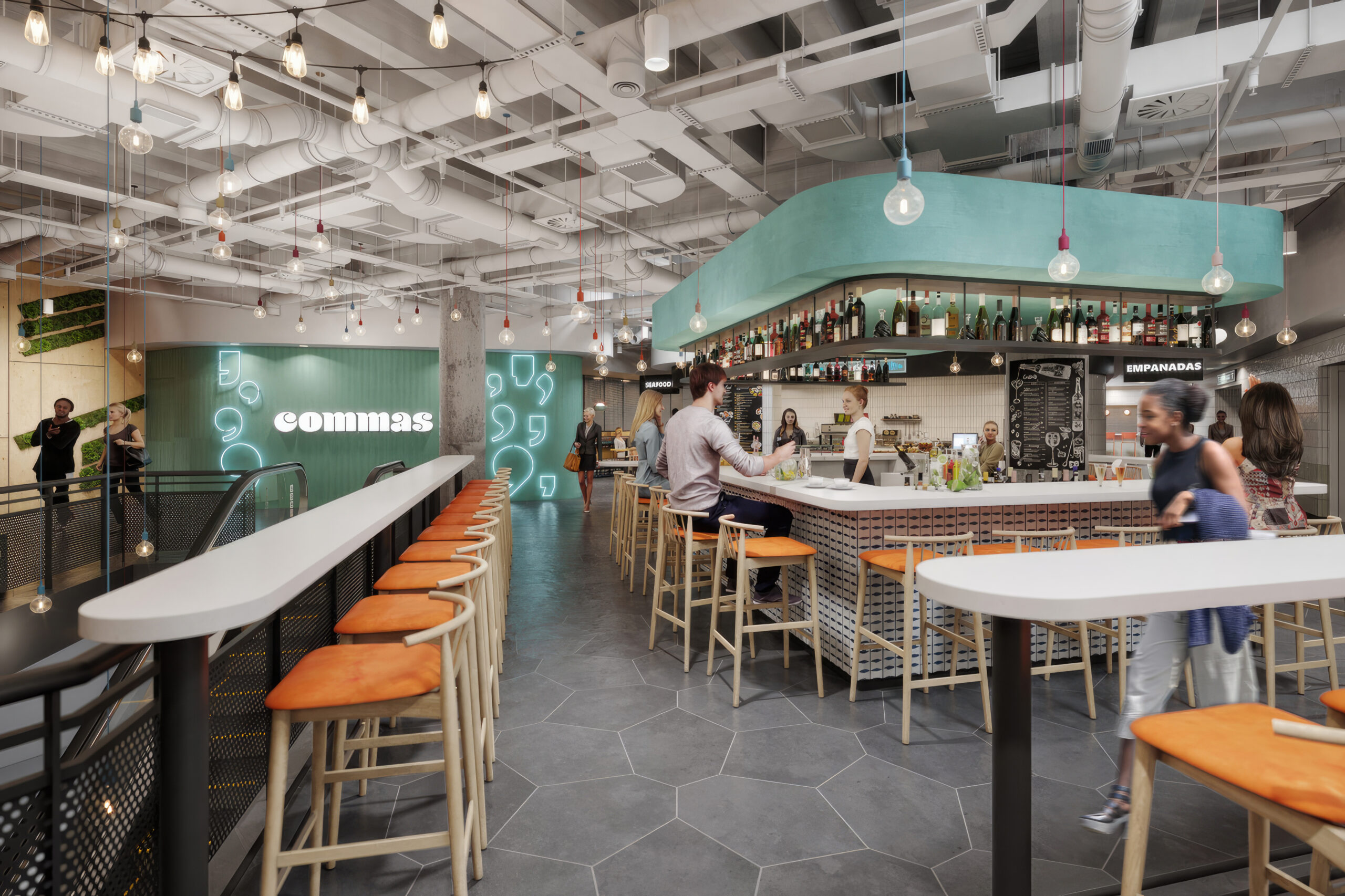 Commas Food Hall Expected to Open by End of Year