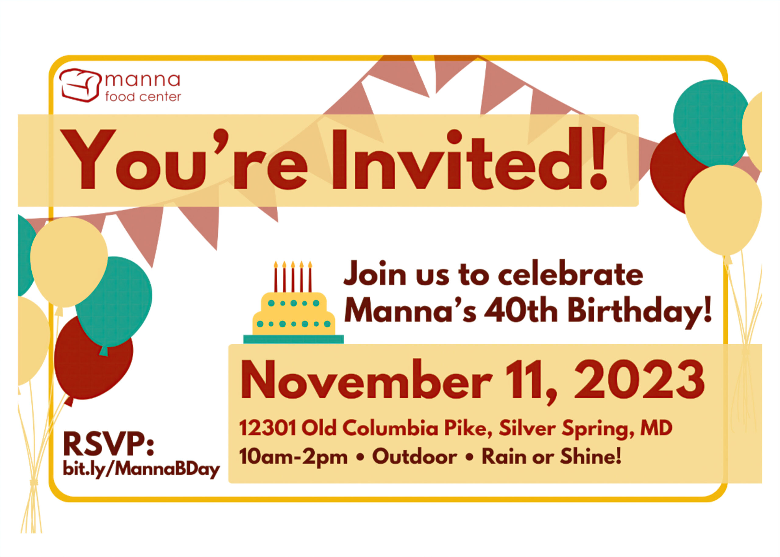 Manna Food Center to Celebrate 40th Anniversary