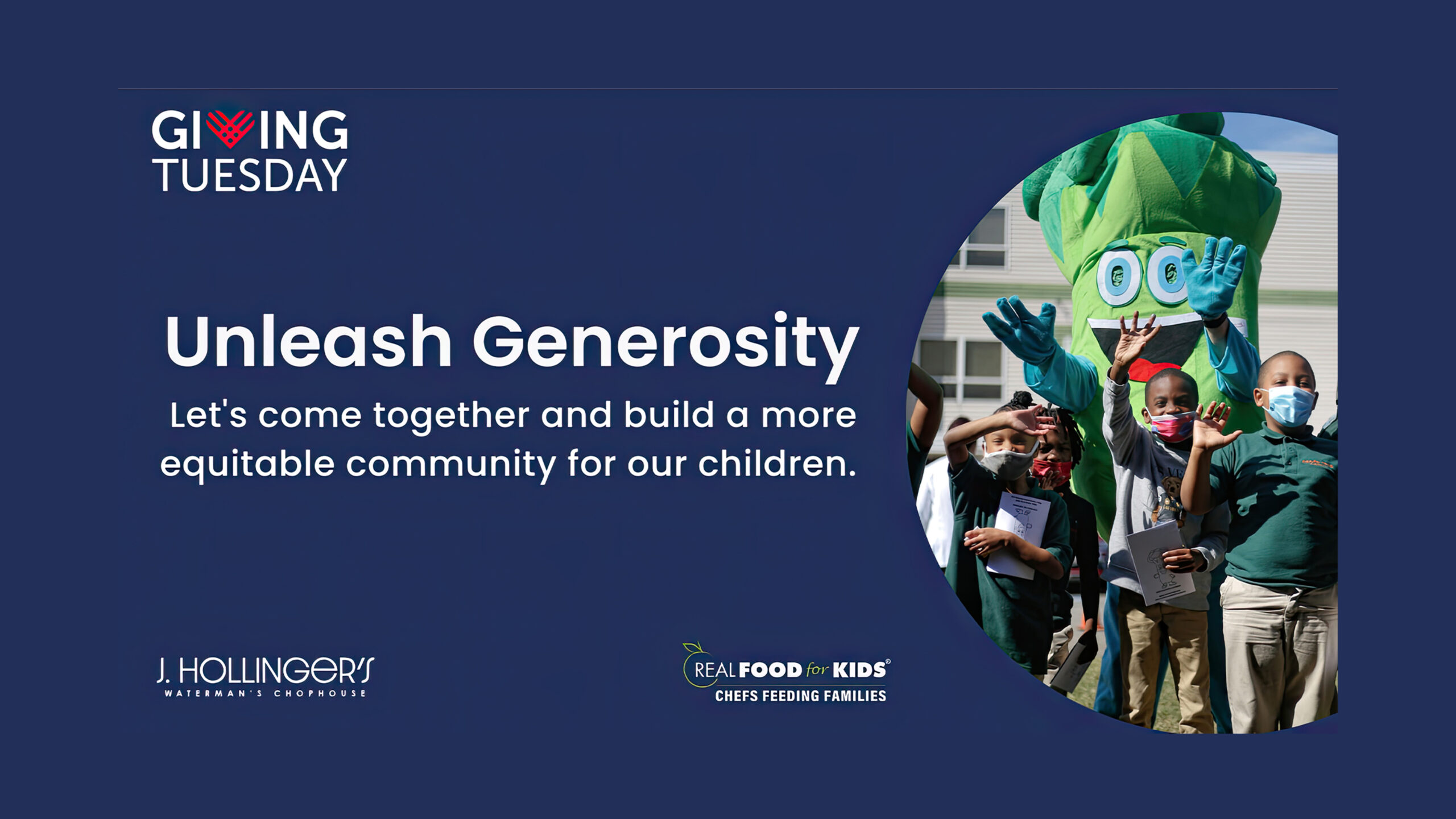 J. Hollinger’s Launches Real Food for Kids Giving Tuesday Campaign