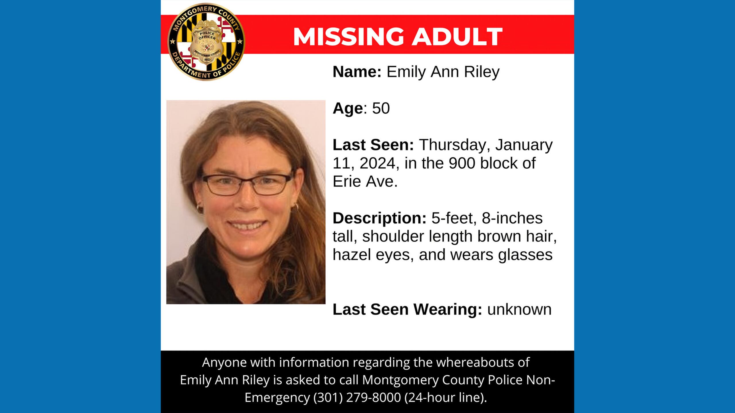 Police: Missing Silver Spring Woman Last Seen Jan. 11