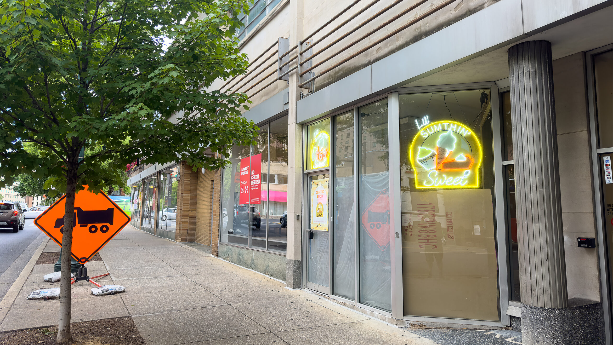New Neon Signage Installed at Lil’ Sumthin’ Sweet in Downtown Silver Spring