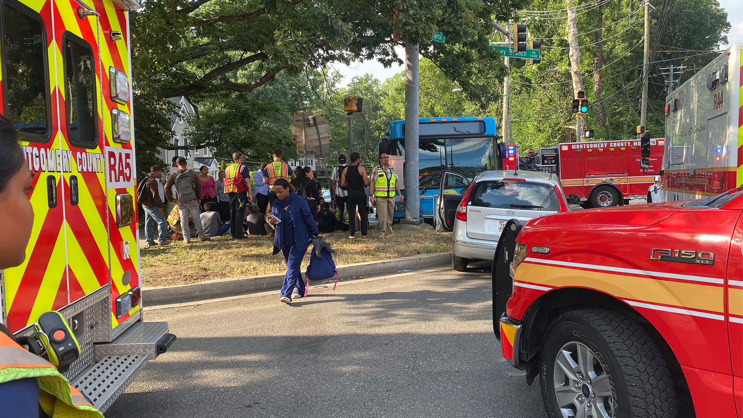 Multiple Injuries Reported in Ride On Bus Crash Monday Evening