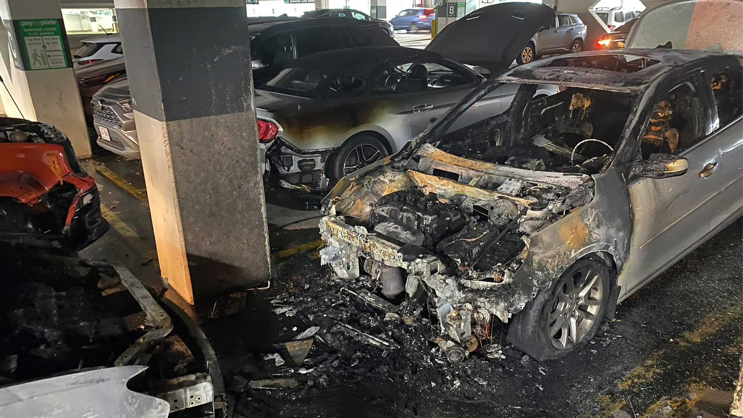 Fire Erupts in Downtown Silver Spring Parking Garage, Damages Six Vehicles