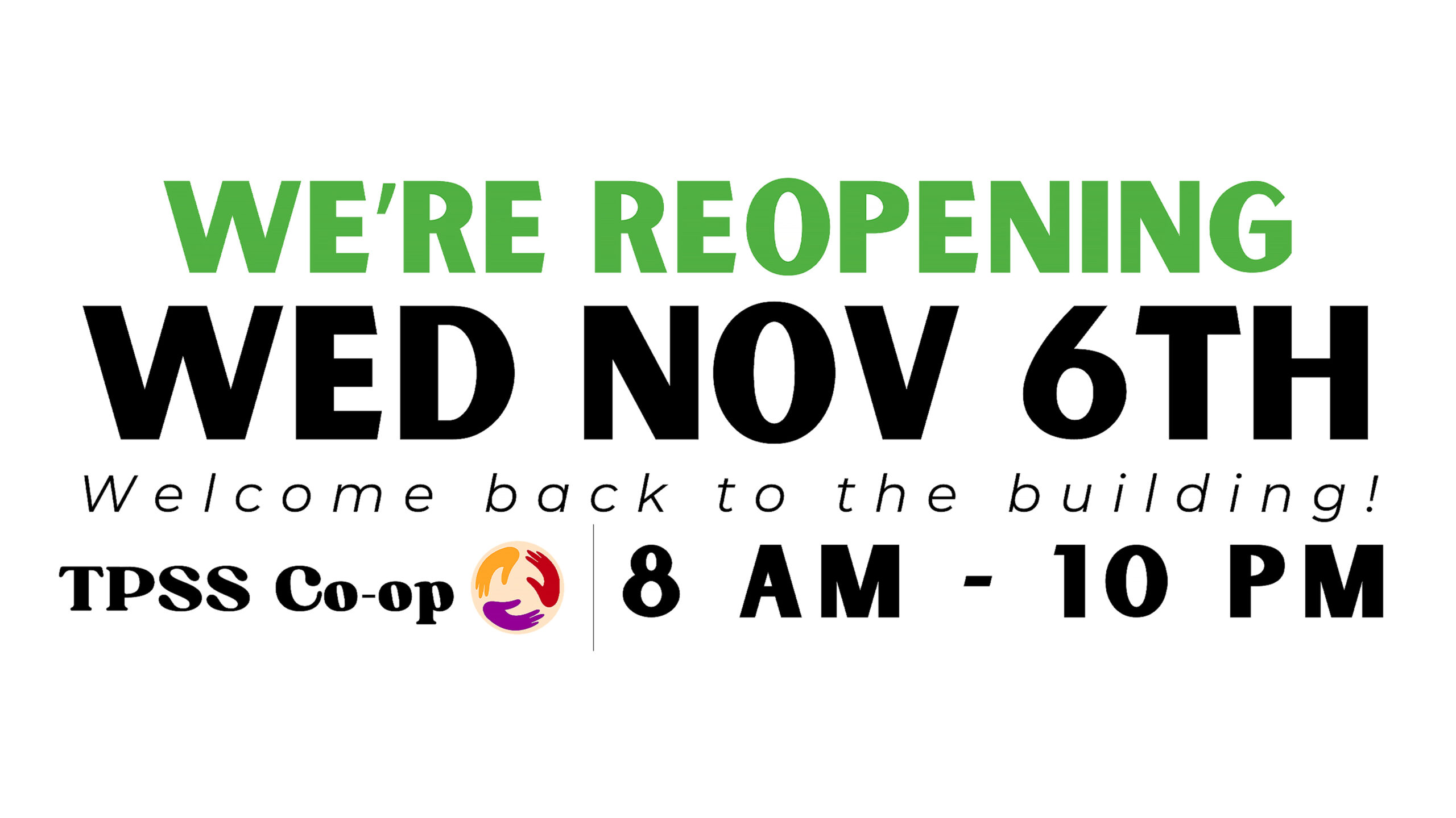 TPSS Co-op Sets November 6 Reopening After Summer Remodel