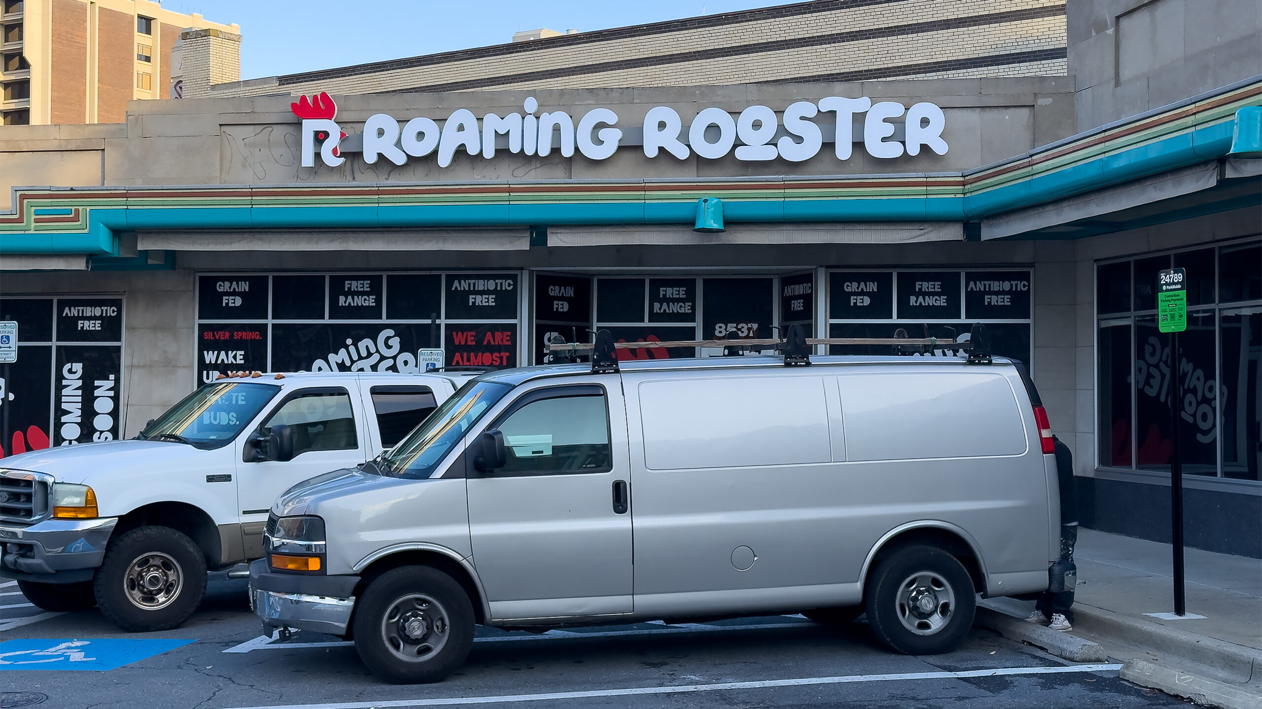 Downtown Silver Spring Gets Ready for Roaming Rooster as Signage Goes Up