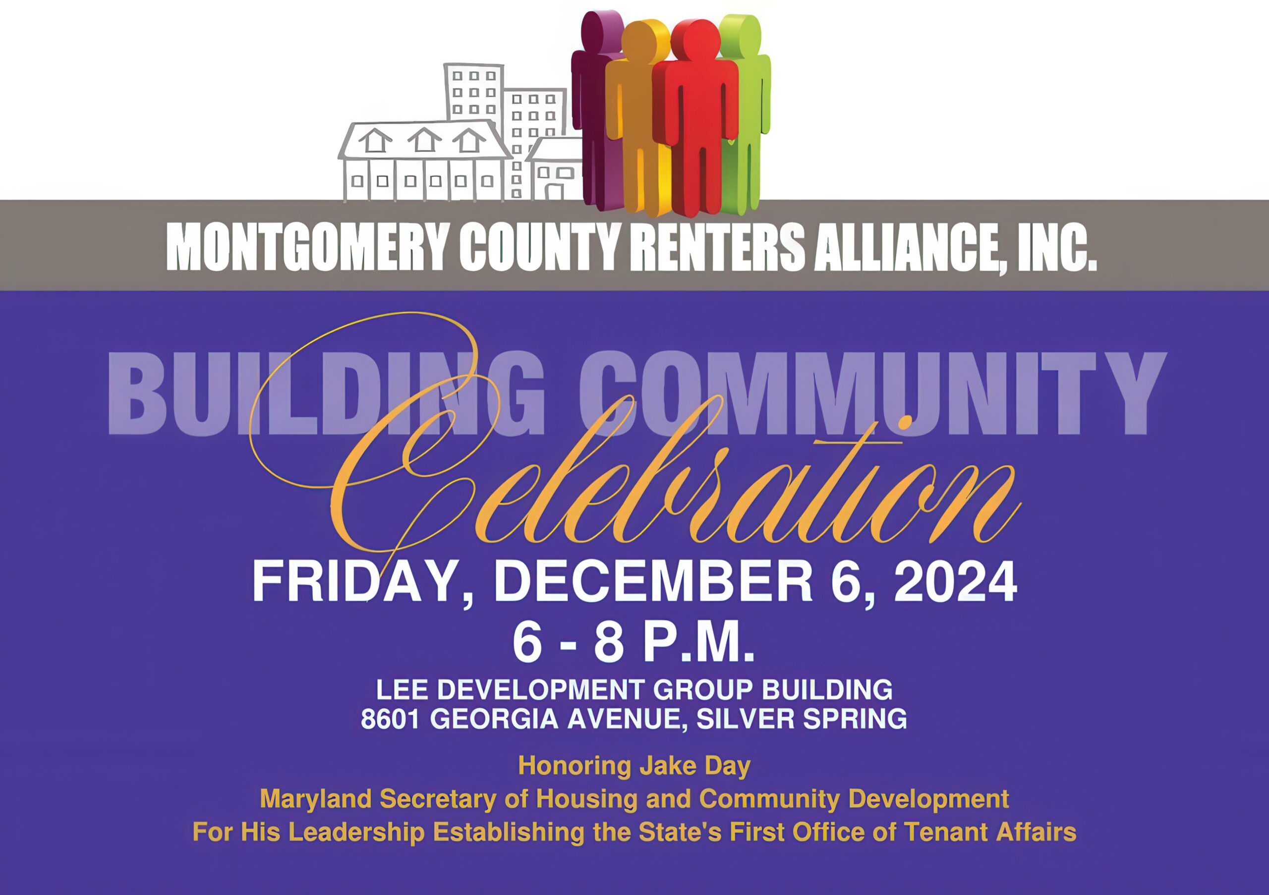Maryland Housing Secretary Jake Day to be Recognized at Renters Alliance Event